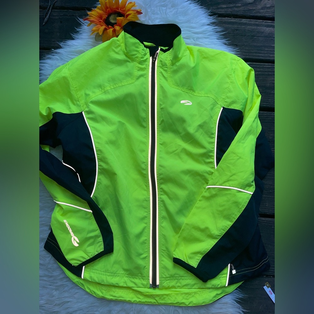 Brooks Reflective Running Lightweight Full Zip Ja… - image 1